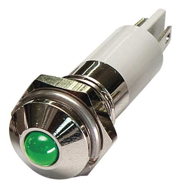 Manufacturer Varies Round Indicator Light,Green,12VDC 24M077