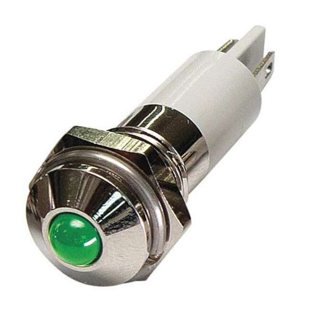 Manufacturer Varies Round Indicator Light,Green,12VDC 24M077