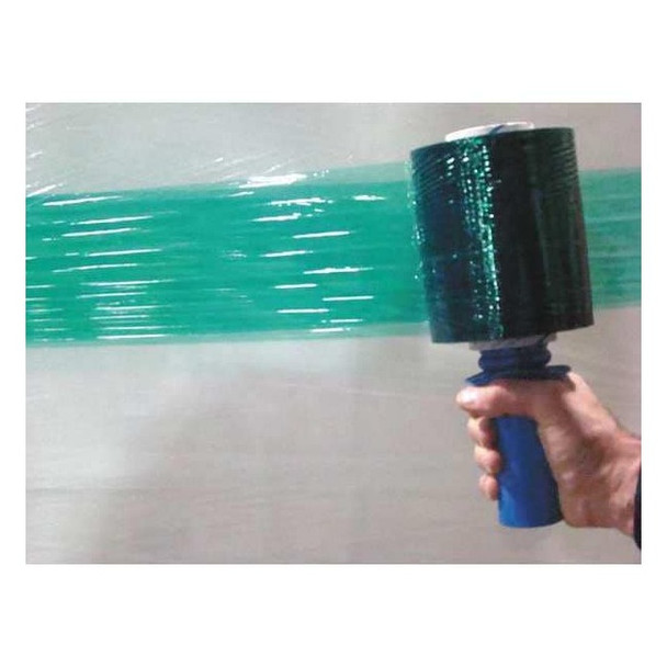 Stretch Wrap, 5" W x 1000 ft. L, 80 ga, Cast Style, Green, Standard Duty