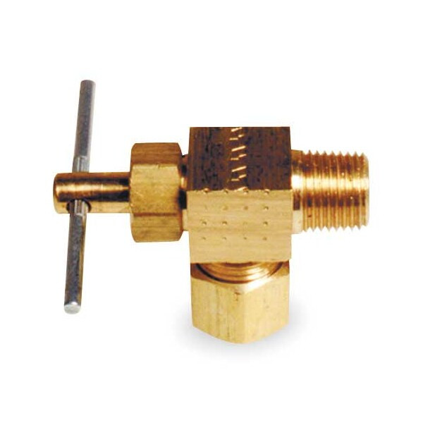 Manufacturer Varies Needle Valve,Angled,Brass,1/8 x 1/4 In. 6MM63