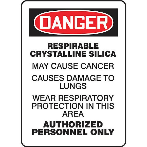 Danger Sign, 14 in Height, 10 in Width, Vinyl, Vertical Rectangle, English
