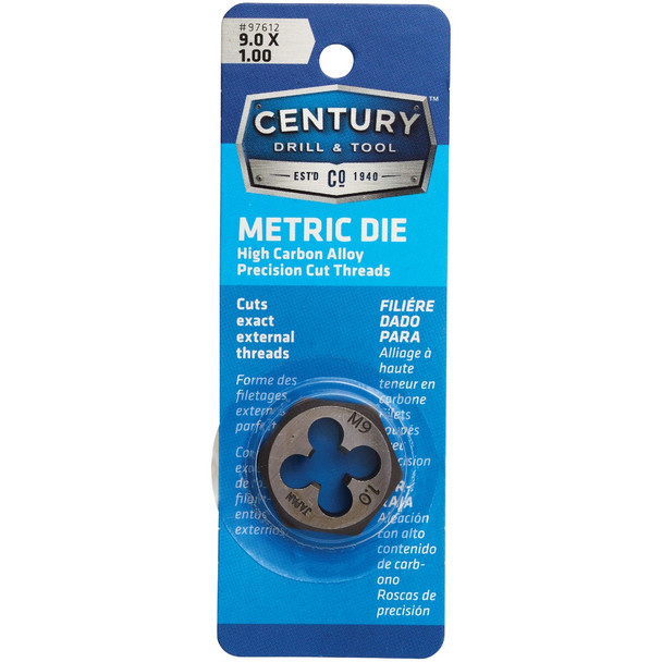 Century Drill & Tool 9.0x1.00 NPT 1 In. Across Flats Hexagon Pipe Die 97612