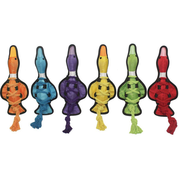 Multipet Cross-Ropes 11.5 In. Duck Tough Dog Toy MP3438 57 11