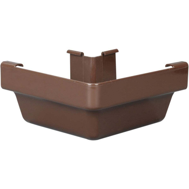 Amerimax 5 In. Traditional K-Style Brown Vinyl Gutter Outside Miter M1503HP