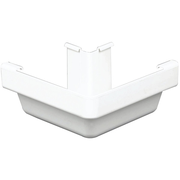 Amerimax 5 In. Traditional K-Style White Vinyl Gutter Outside Miter M0503HP