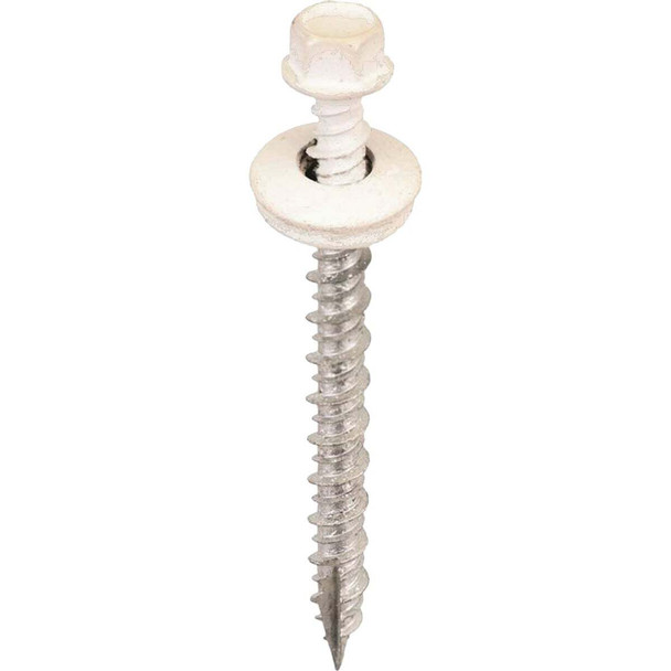 Acorn International 2 In. Washered White Metal To Wood Screw (250-Count)