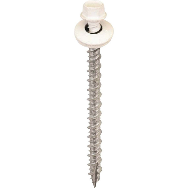 Acorn International 2-1/2 In. Washered White Metal To Wood Screw (250-Count)