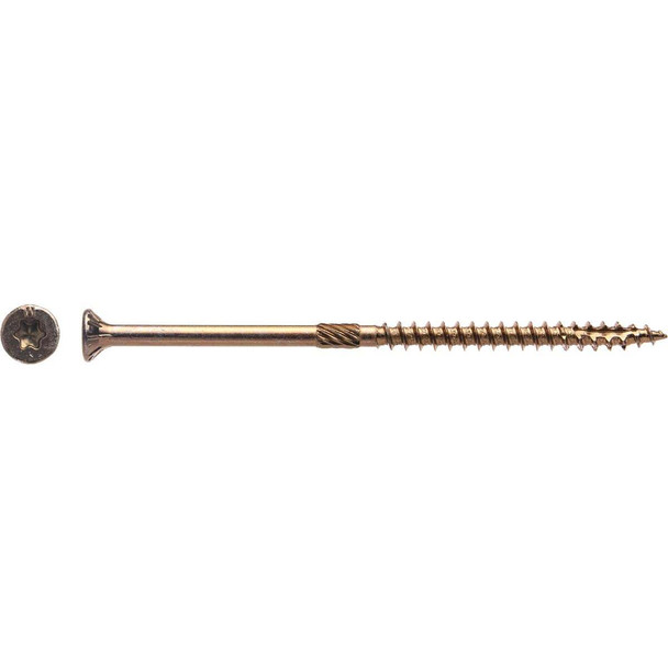 Big Timber #10 x 4 In. Yellow Zinc Flat Head Wood Screw (240-Count, 5 Lb.)