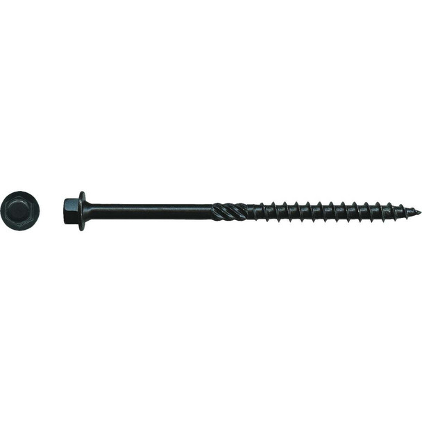 Big Timber #14 x 4 In. Black Log Structure Screw (25-Count) BL144-25