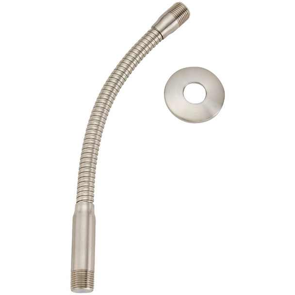 Do it Best 11-1/2 In. Brushed Nickel Flexible Shower Arm with Flange DIB780BN