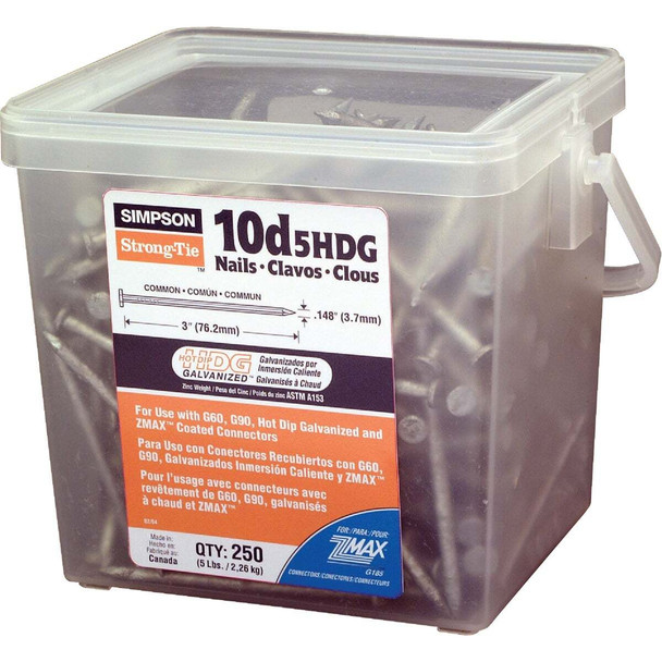 Strong-Drive SCN SMOOTH-SHANK CONNECTOR Nail  3 in. x 0.148 in. HDG (250-Qty)