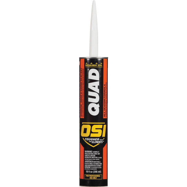 OSI QUAD 10 Oz. Window, Door & Siding Polymer Sealant, Brown 1637194