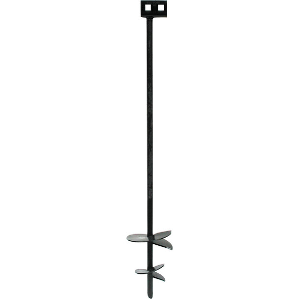 Tie Down 4 In./6 In. x 36 In. Black Iron Double Head Earth Anchor 59250L
