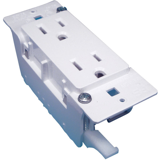 United States Hardware 15A White Mobile Home 5-15R Duplex Outlet E-120C