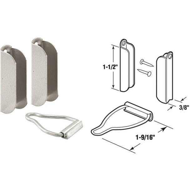 Prime-Line 3/8 In. Mill Hanger & Latch (2-Pack) PL8101