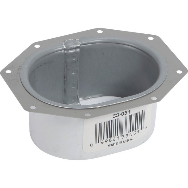 Amerimax 2 In. x 3 In. Galvanized White K Style Downspout C-Outlet 33051