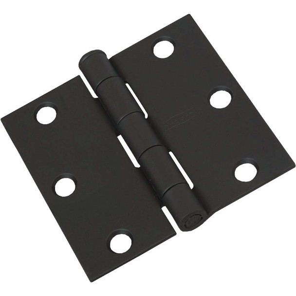 National Hardware 3 In. Square Black Door Hinge N241-182