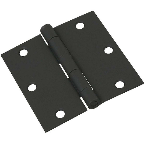 National Hardware 3-1/2 In. Square Black Door Hinge N241-190