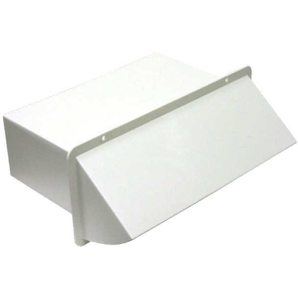 Lambro 3-1/4 In. x 10 In. White Plastic Wall Exhaust Vent 117W