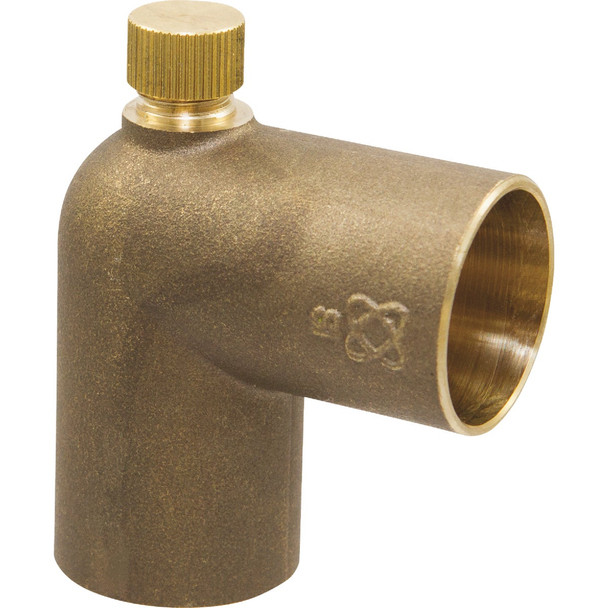 NIBCO 3/4 In. CxC 90 Deg. Copper Drain Elbow with Cap (1/4 Bend) BF0070LC