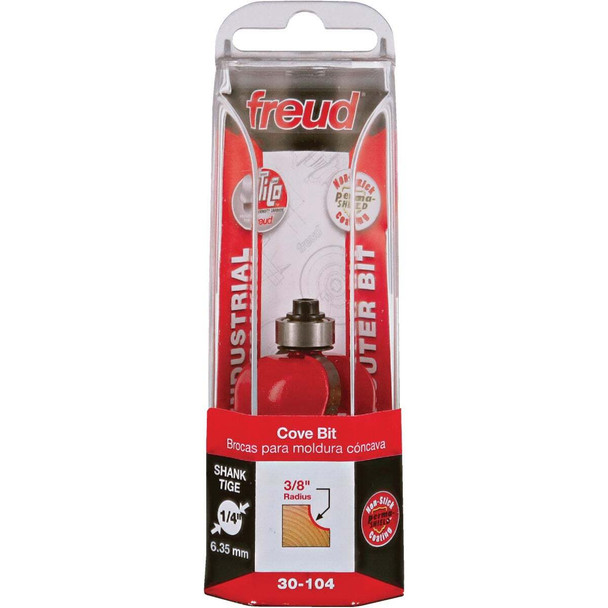 Freud 3/8 In. Radius Cove Router Bit 30-104