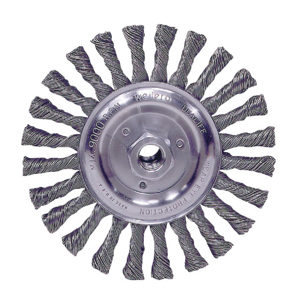 Weiler Vortec 6 In. Stringer Bead 0.025 In. Angle Grinder Wire Wheel 36024