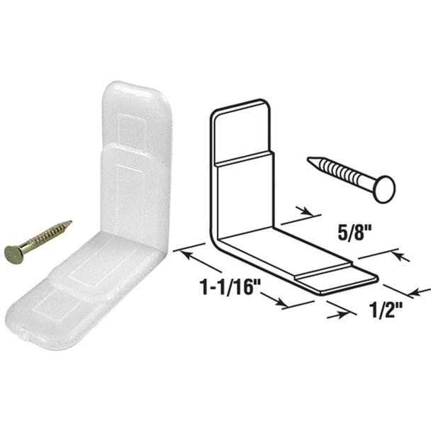 Prime-Line Plastic 1-1/16" x 1/2" Drawer Glide (10-Pack) R 7153