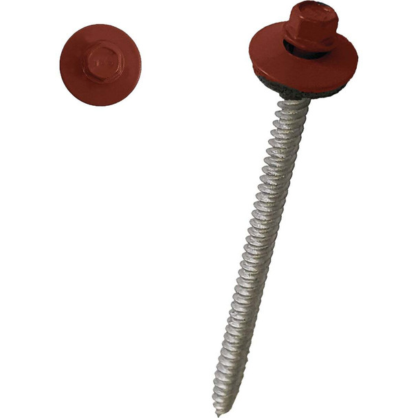 Ondura Premium 3" #9 Powder Coated Red Roofing Fastener 3553