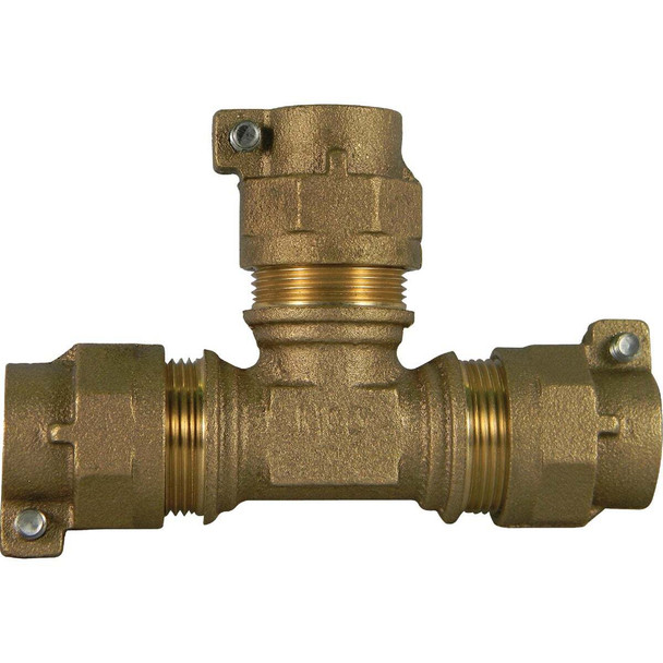 Anderson Metals 1 In. CTS Polyethylene Pipe Brass Tee 9641616LFBAG