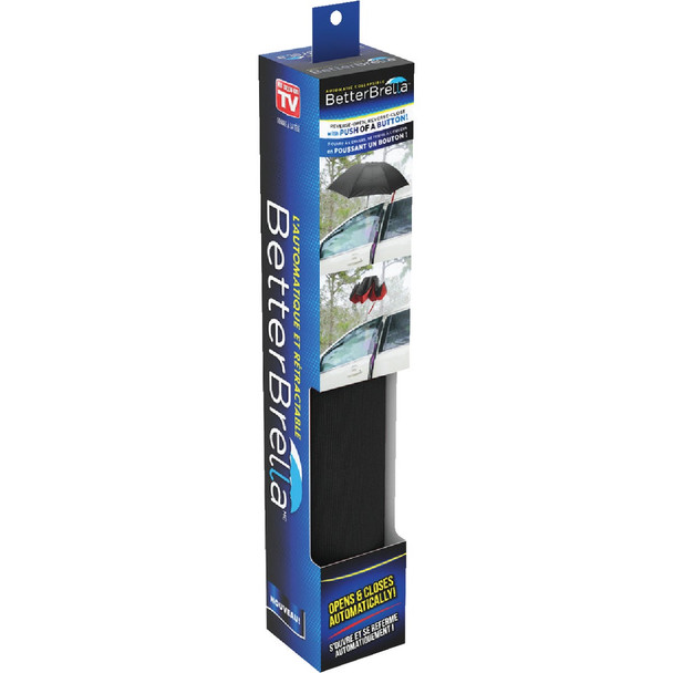 Better Brella Reverse-Open Automatic 40 In. Collapsible Umbrella, Black 1673