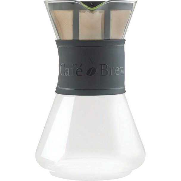 Medelco Cafe Brew 8 Cup Glass Pour-Over Coffee Maker 1-PO108-BL-2