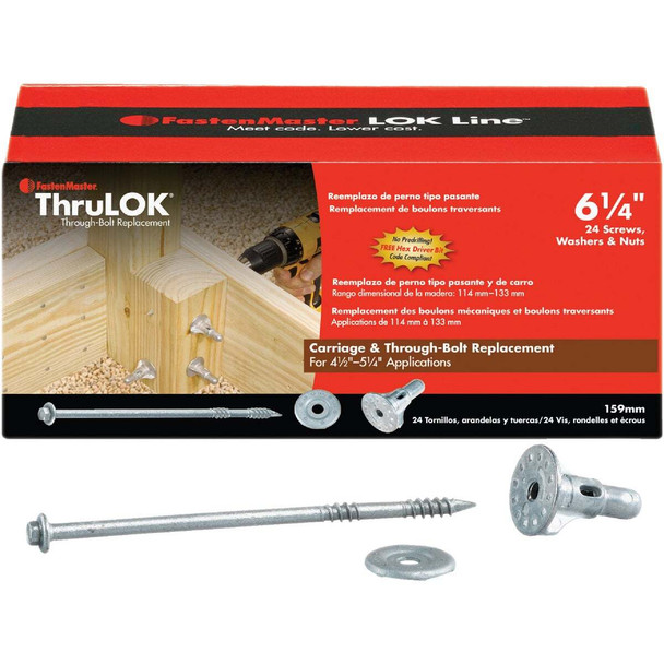ThruLok 6-1/4 In. Galvanized Screw Bolt (24-Count) FMTHR614-24