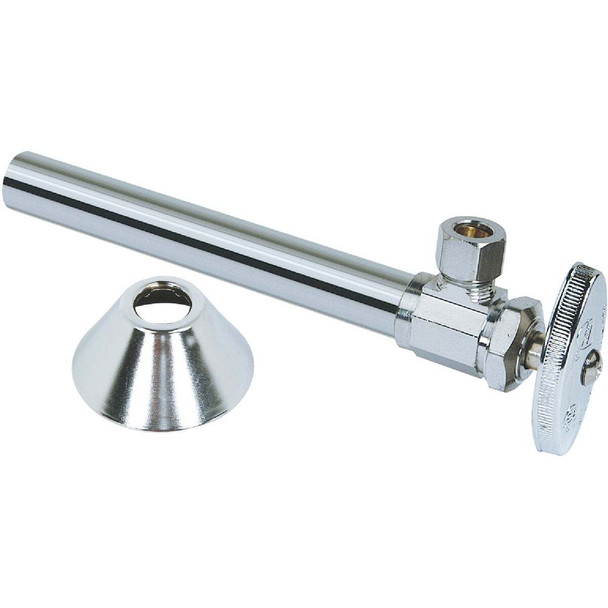 BrassCraft 1/2 In. Sweat x 3/8 In. OD Compression 90 deg Angle Valve CS40BX CD