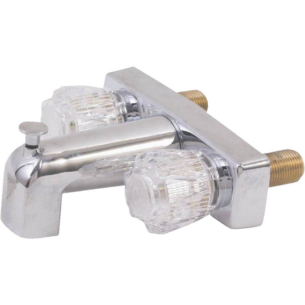 US Hardware 4 In. Concealed Chrome Bath Faucet for Mobile Homes P-009NB