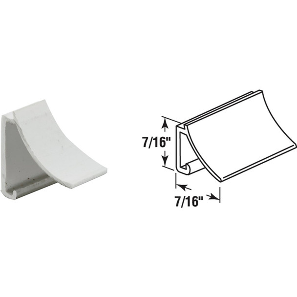 Prime-Line Make-2-Fit 72 In. White Snap-In Rigid Vinyl Glass Spline Pack of 25