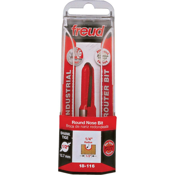 Freud 1/4 In. Radius Round Nose Router Bit 18-116