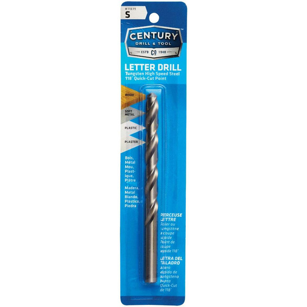 Century Drill & Tool Letter S Drill Bit 11619