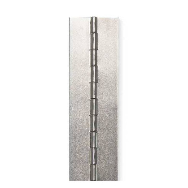 Piano Hinge, Steel, Full Surface Mounting, 1 in Leaf W x 72 in Leaf H, Steel