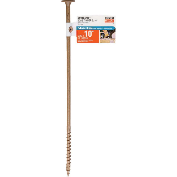 Strong-Drive SDWS TIMBER Screw (Exterior Grade)  0.220 in. x 10 in. T40, Tan