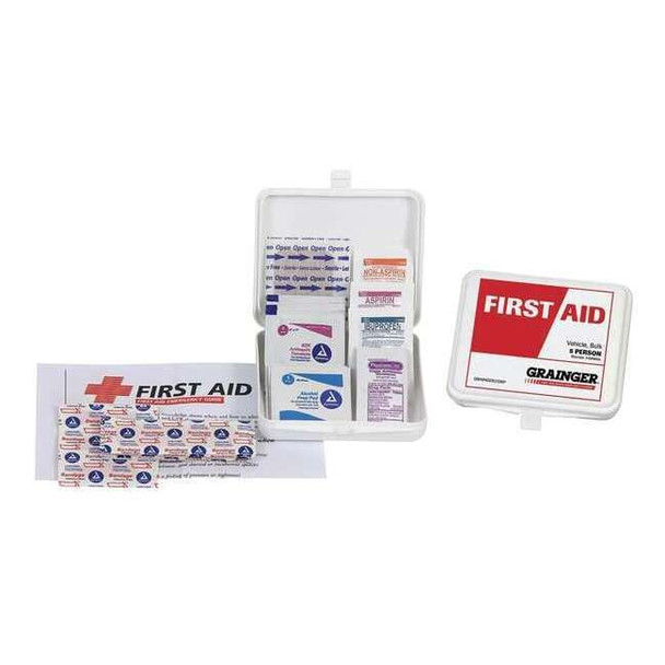 First Aid Kit and Housing, Plastic 21 Components, 5 People Served