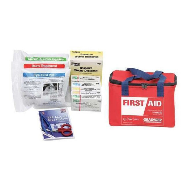 First Aid Kit and Housing, Fabric 196 Components, 50 People Served