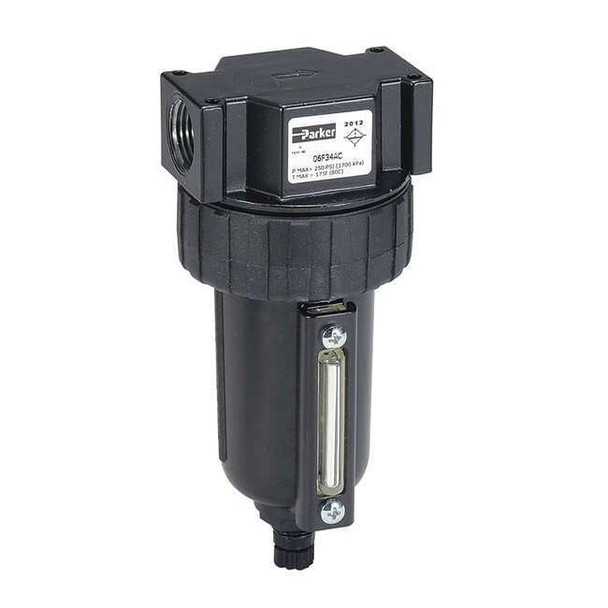 Parker Compressed Air Filter,250 psi,3.24 In. W 07F34BC