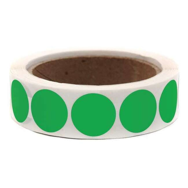 Roll Products InventoryLabel,Green,CoatedLitho,PK1000 119-0004D