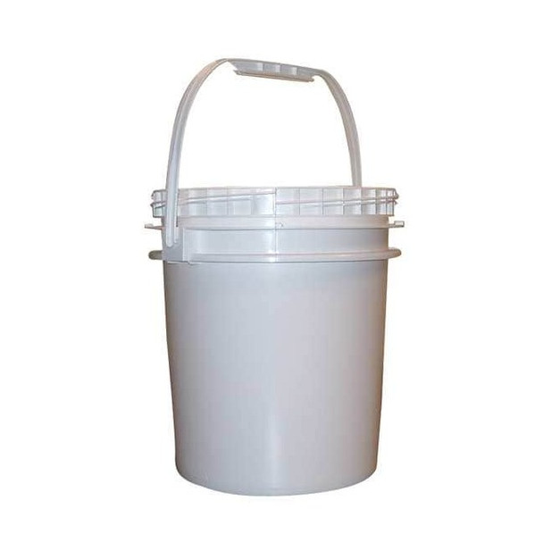 Manufacturer Varies Pail, Screw Top, Round, 2.5 gal, HDPE, White 51912