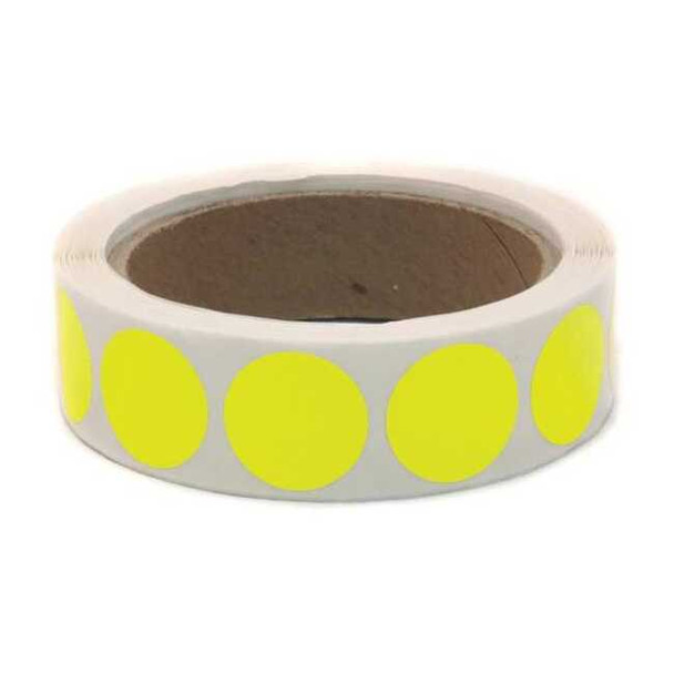 Manufacturer Varies Blank Dot Label Yellow 1"W, Pk1000 3VCP1