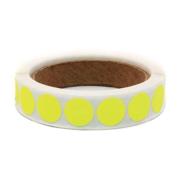 Manufacturer Varies Blank Dot Label Yellow 3/4"W, Pk1000 3VCN5