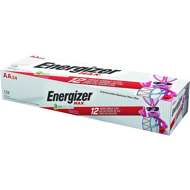 Energizer Energizer Max Alkaline Battery, AA 1.5V DC 24 PK E91