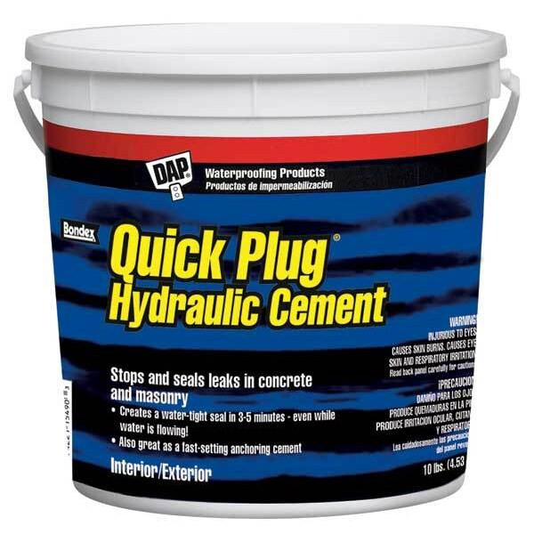 Dap Hydraulic Cement, Pail, Gray, Quick Plug 14090