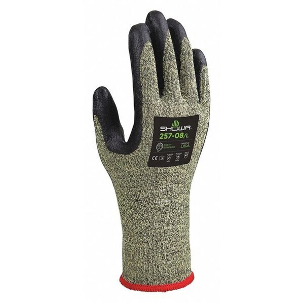 Cut-Resistant Coated Gloves, Cut Level A7 ,Dipped ,Foam Nitrile ,Smooth ,L 1 PR