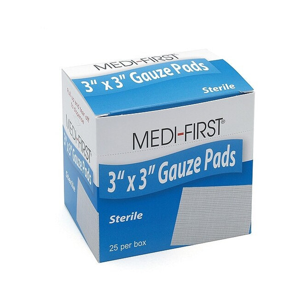 Medique Gauze Pad, Sterile, 12 Ply Cotton, PK25 61273